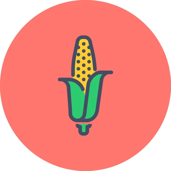 Corn Web Icon Simple Illustration — Stock Vector