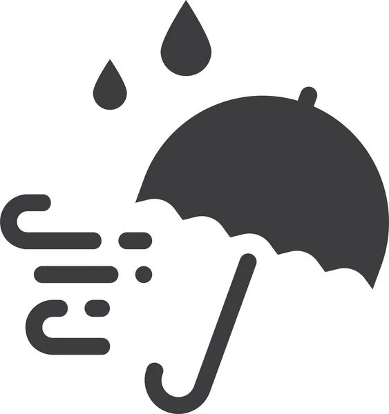 Chuva Ícone Web Ilustração Simples —  Vetores de Stock