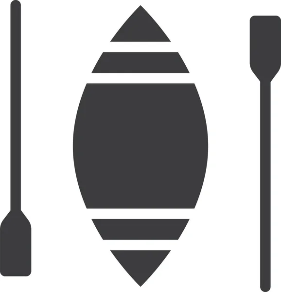 Canoe Ikona Web Prosta Ilustracja — Wektor stockowy