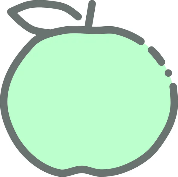 Peach Web Icon Simple Illustration — Stock Vector