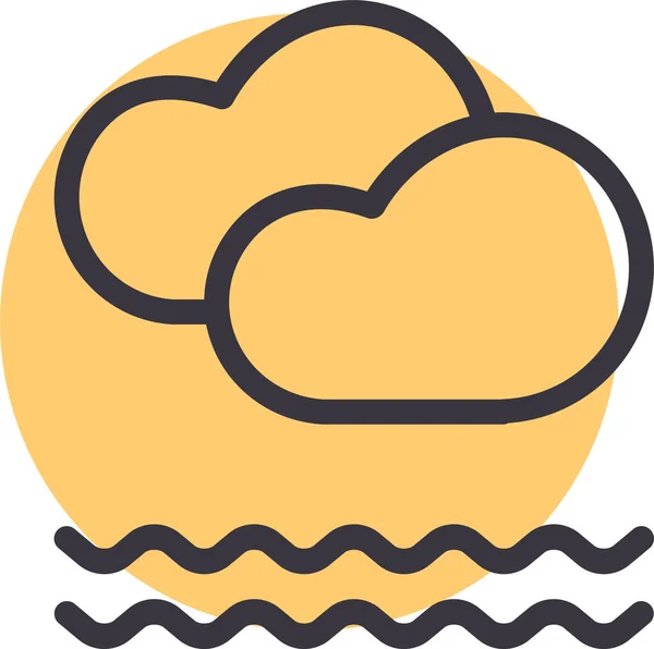 Nube Icono Web Ilustración Simple — Archivo Imágenes Vectoriales