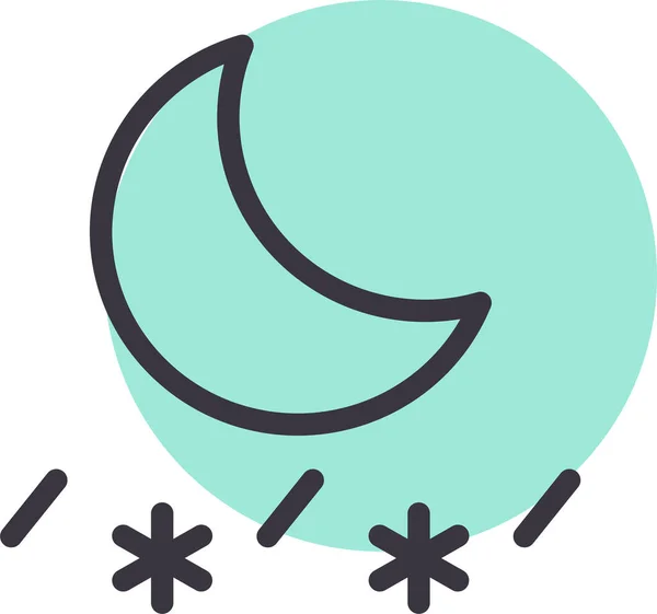 Luna Icono Web Ilustración Simple — Vector de stock