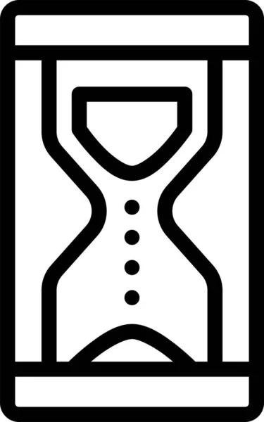 Reloj Arena Icono Web Ilustración Simple — Vector de stock