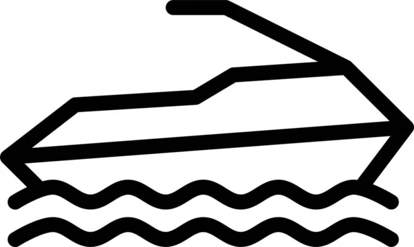 Водные Лыжи Иконка Сайта — стоковый вектор