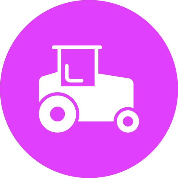 Road Roller Web Icon Simple Design — Stock Vector