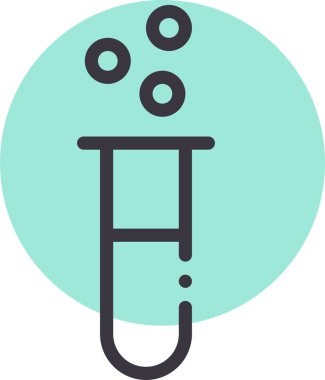 Bilim ve sağlık çizgisi vektör simgesi.