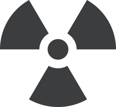 Radyasyon. Web simgesi basit illüstrasyon