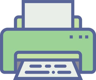 Yazıcı. Web simgesi basit illüstrasyon