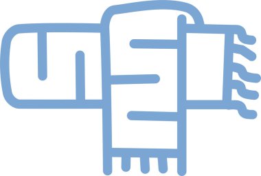 Eşarp. Web simgesi basit illüstrasyon