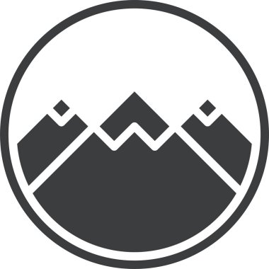 Dağlar. Web simgesi basit illüstrasyon 