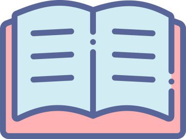 Kitap. Web simgesi basit illüstrasyon