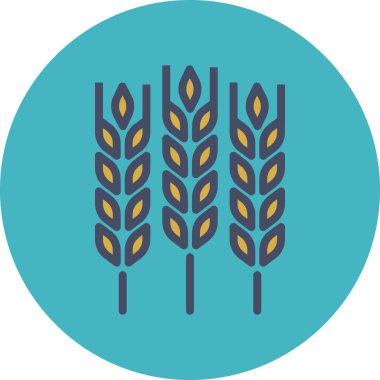 Modern b 'nin vektör illüstrasyonu buğday simgesinden yoksun