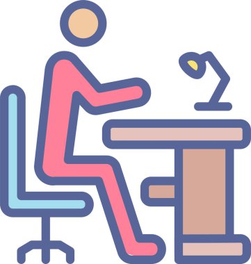 İş koltuğu. Basit resimleme