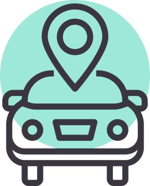 - Araba. Web simgesi basit tasarım