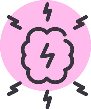 Beyin. Web simgesi basit illüstrasyon