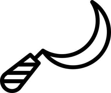 Orak. Web simgesi basit illüstrasyon