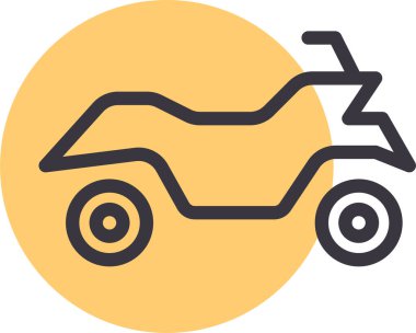 Motorsiklet. Web simgesi basit illüstrasyon