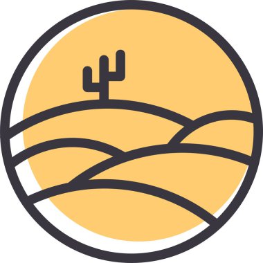 Kum tepelerinin vektör çizimi