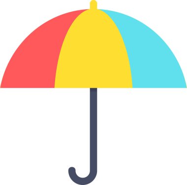 Şemsiye. Web simgesi basit illüstrasyon