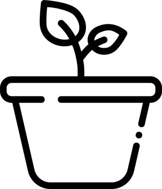 Bitki. Web simgesi basit illüstrasyon