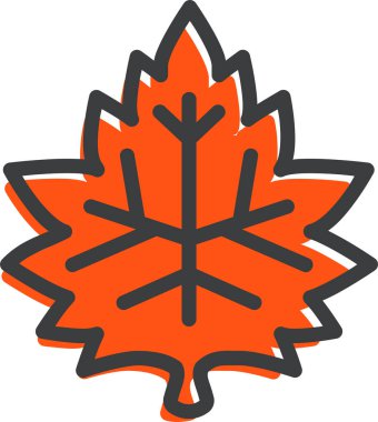 Akçaağaç yaprağı. Web simgesi basit illüstrasyon