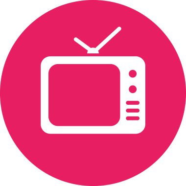 Soyut arka grupta televizyon simgesi izole edildi