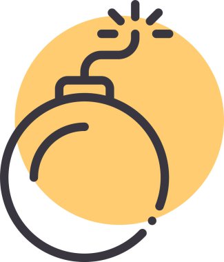 Bomba. Web simgesi basit illüstrasyon