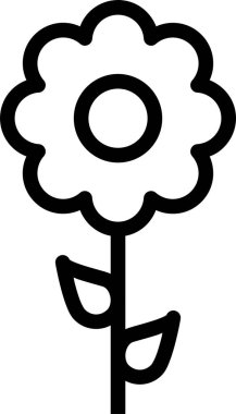 Çiçek. Web simgesi basit illüstrasyon