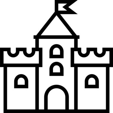 Şato. Web simgesi basit tasarım