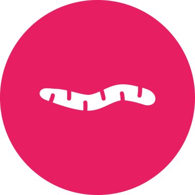 Solucan. Web simgesi basit illüstrasyon