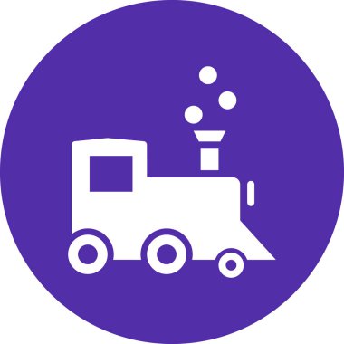 tren. Web simgesi basit illüstrasyon