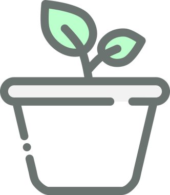 Bahçıvanlık. Web simgesi basit illüstrasyon