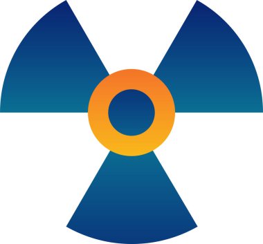 Nükleer. Web simgesi basit illüstrasyon