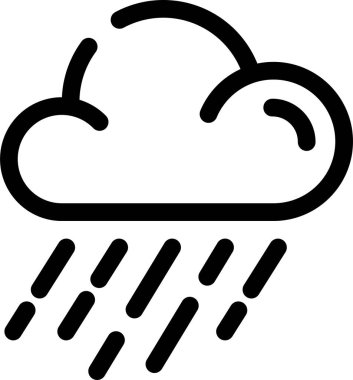 Yağmur. Web simgesi basit illüstrasyon