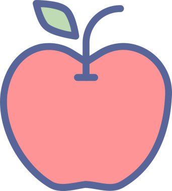 Elma. Web simgesi basit illüstrasyon