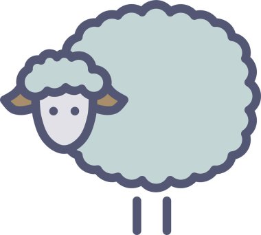 Koyun. Web simgesi basit illüstrasyon