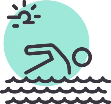 Yüzme havuzu. Web simgesi