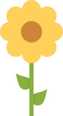 Çiçek. Web simgesi basit illüstrasyon