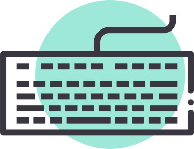 Klavye. Web simgesi basit illüstrasyon