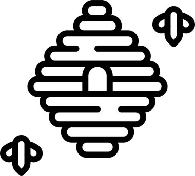 Bal peteği ikonu. Basit tasarım