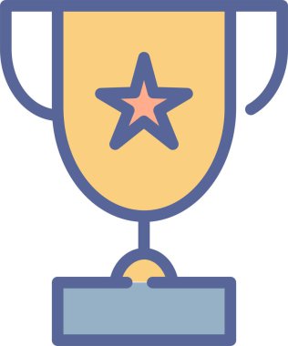 Kupa. Web simgesi basit illüstrasyon