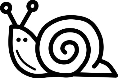 Salyangoz. Web simgesi basit illüstrasyon