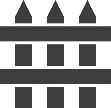 Çit. Web simgesi basit illüstrasyon