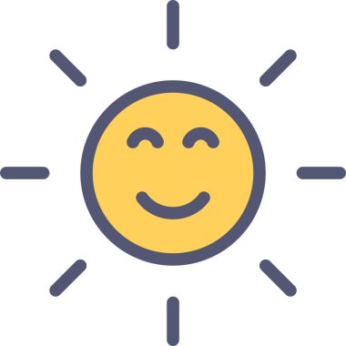 Güneş. Web simgesi basit illüstrasyon