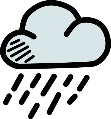 Yağmur. Web simgesi basit tasarım