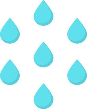 Beyaz arkaplanda su damlaları izole