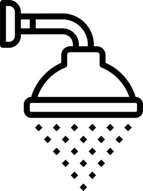 Duş. Web simgesi basit tasarım 