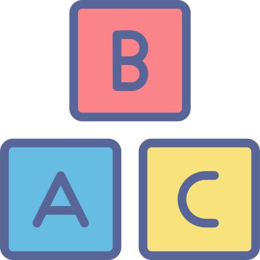 Alfabe. Web simgesi basit tasarım