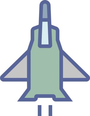 Roket. Web simgesi basit illüstrasyon