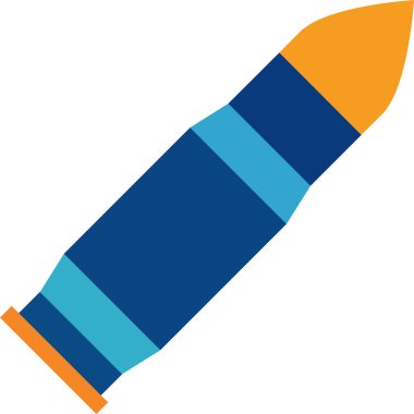 Roket. Web simgesi basit illüstrasyon